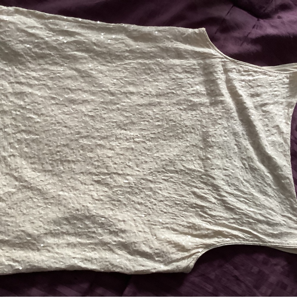 Talbots Ivory Textured Tank Top